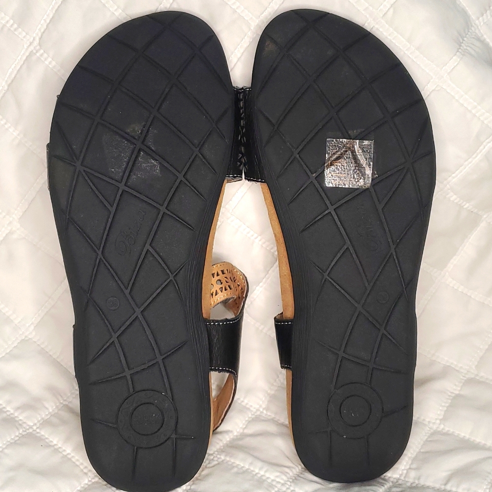 Biza Sandals Lucy Black 39 Womens Adjustable Straps - Picture 5 of 6